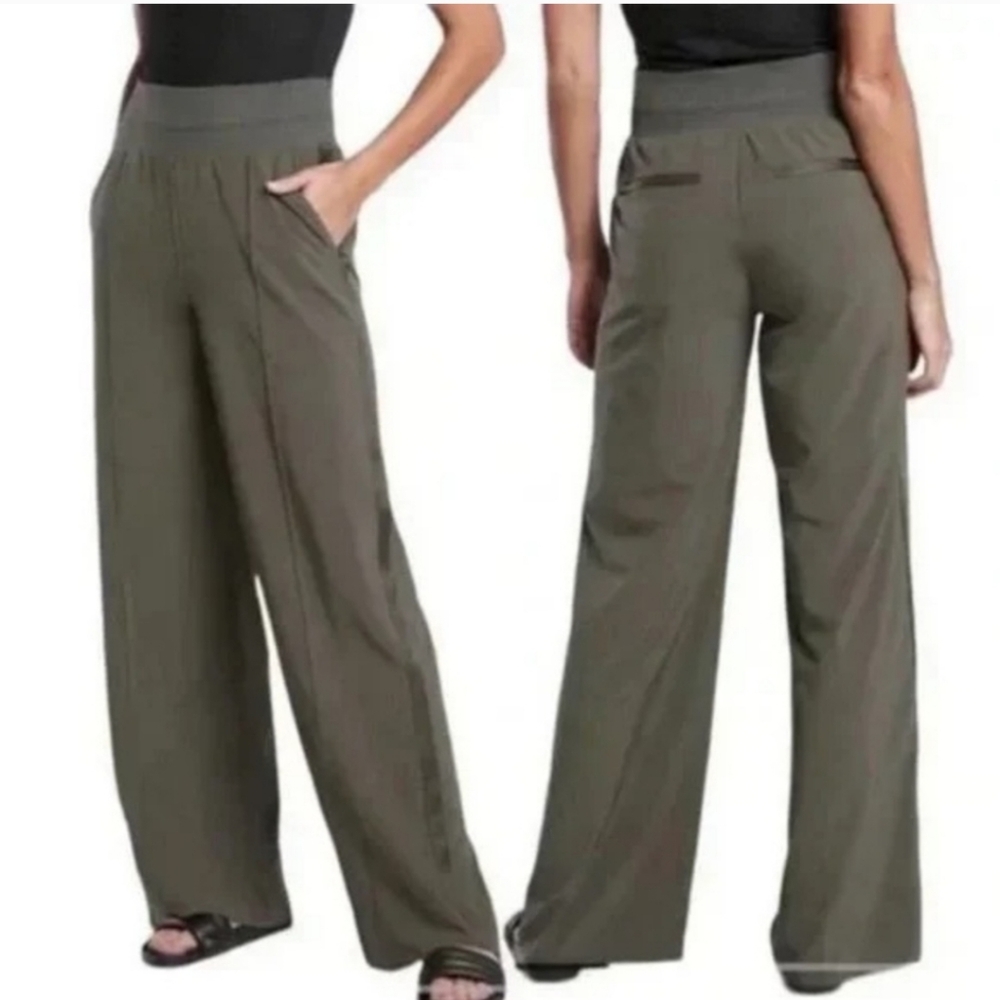 Athleta Nolita Size 4 Black Women's Wide-Leg Pants | Like New!
